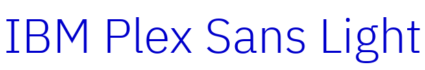 IBM Plex Sans Light font